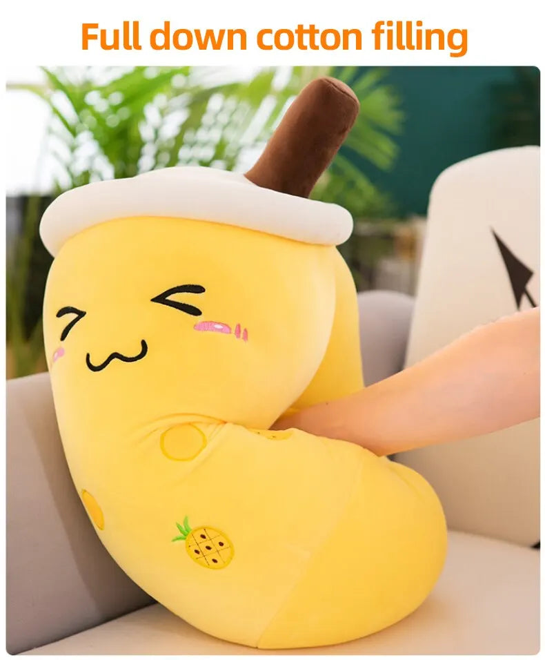 1Pcs Simulation Milk Tea Cup Pillow Plush Toy Small Pearl Milk Tea Cute Funny Doll Creative Decoration