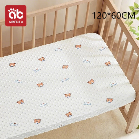120x60cm Baby Crib Fitted Sheet For Newborn Soft Bed Cot Mattress Cover Boy Girl Toddler Bedding Allow Custom Make