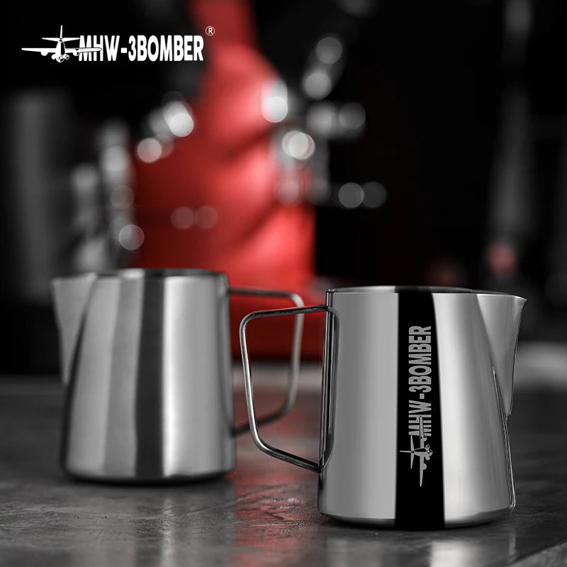 MHW-3BOMBER Milk Frothing Pitcher 304 Stainless Steel Latte Art Pitcher Cup 2023 WLAC World Champion Barista Milk Steaming Jug