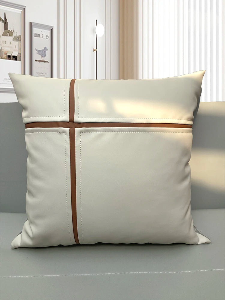 Fabric Sofa Pillows Modern mat Sample Room Hotel High-End Ele Square Waable Pure Color PP Cotton Filled