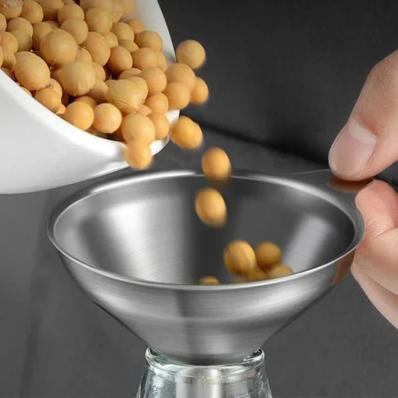 3/5 Pcs Stainless Steel Kitchen Funnels Set Food Grade Metal Funnels for Filling Bottles Small Funnels for Essential Oil Spices