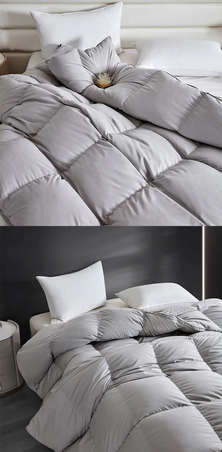 Winter Cotton Goose Down Quilt Five-Star Hotel Duvet Super Soft Fluffy Queen King Full Size Four Seasons Duvets Blanket 220x240