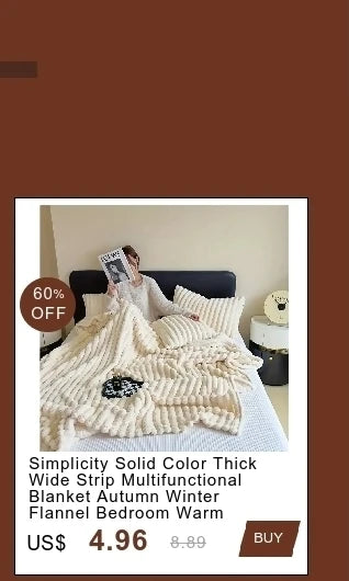 Light luxury Solid Color Multifunctional Rabbit Velvet Blanket Winter Thick Warm Flannel Used For Bedroom Living Room Blanket