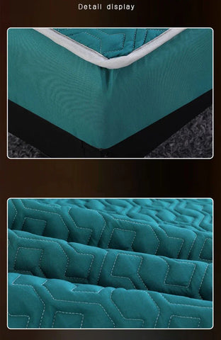 Waterproof Bed Cover Solid Color Fitted Bed Sheet With Elastic Band Anti-slip Adjustable Mattres Protector Fitted Sheet For Home