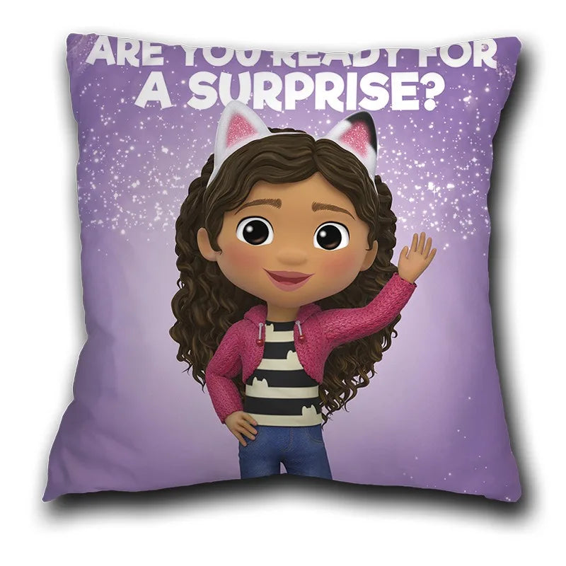 Kids Gabbys Dollhouse Gabby Cats Pillowcase 40x40cm 45x45cm  Decorative Pillows  60x60