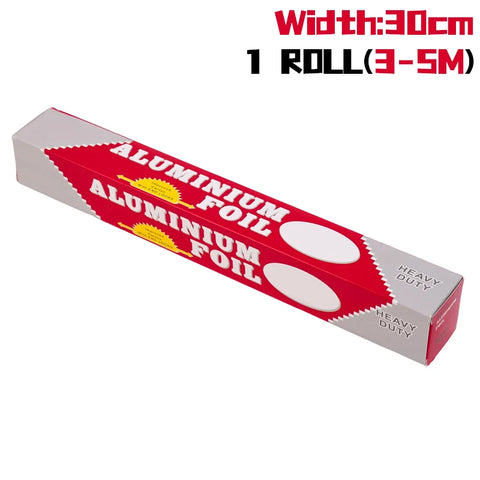 2/1Rolls Aluminum Foil Roll Baking Roasting Wrapping Food Storage Disposable Aluminum Foil Sheets for Household Kitchen Cooking