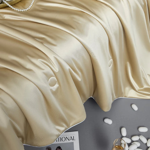 Luxurious Mulberry Silk Summer Quilt/Duvet/Comforter, 100% Natural Long Strand Silk Bedding, Washed Silk Shell, Lightweight Soft