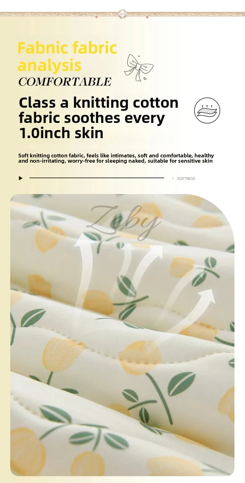 New Floral Print Spring Summer Quilt Soft Comfortable Quilted Quilts Single Double Blanket for Bed Comforter Knitted Thin Duvet