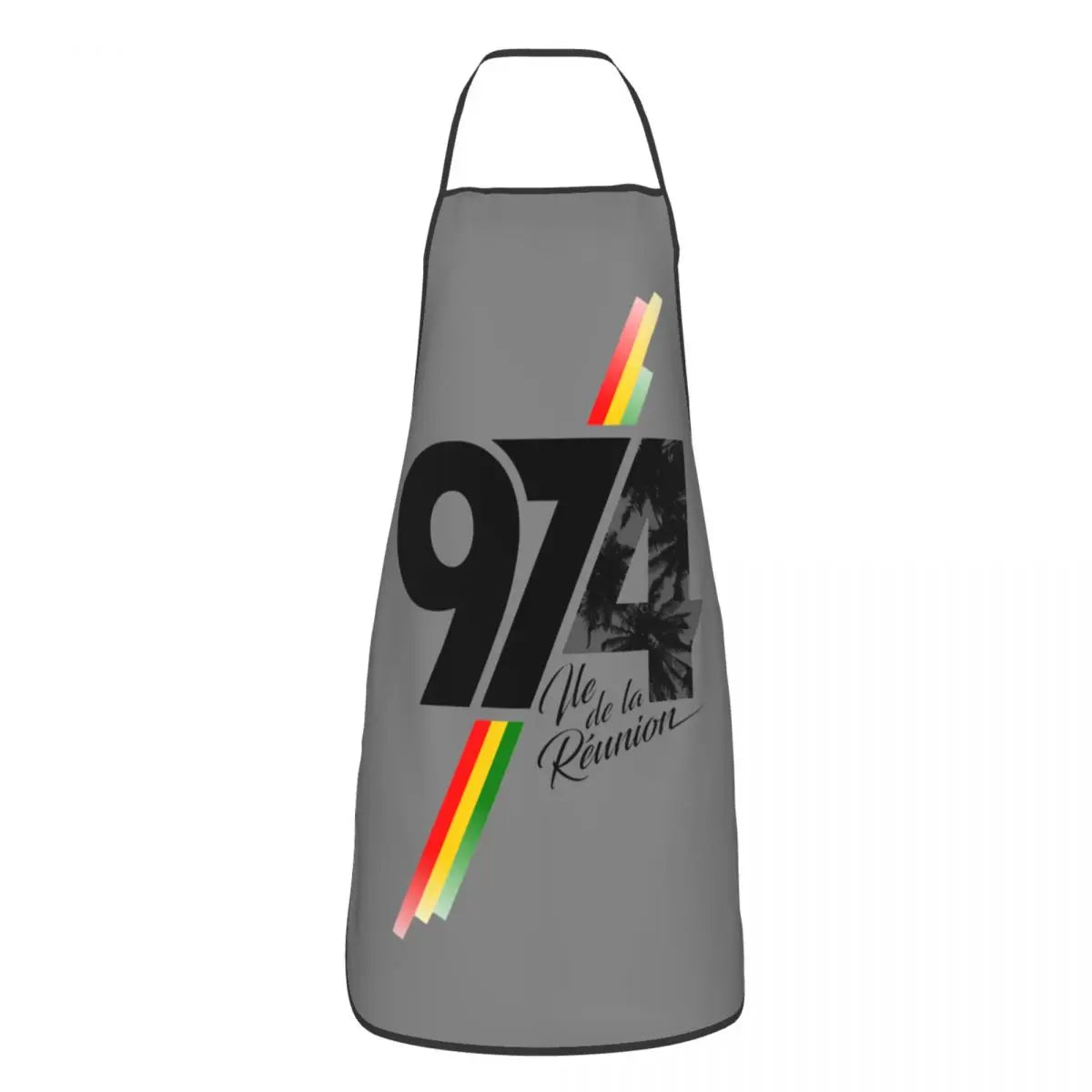 Custom Bib Kreol 974 Reunion Island Apron Men Women Unisex Adult Chef Kitchen Cooking Tablier Cuisine Painting