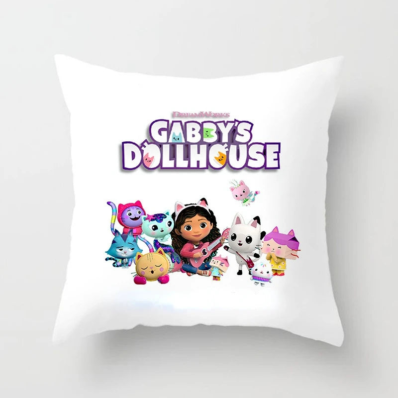 Kids Gabbys Dollhouse Gabby Cats Pillowcase 40x40cm 45x45cm  Decorative Pillows  60x60
