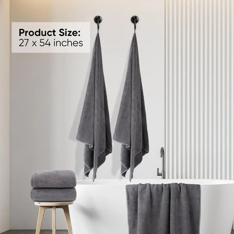 2Pcs Microfiber Towels Set Ultra Absorbent Bath Towels Soft Bathroom Hand Towels Quick Drying Washcloth for Body Sport Spa Yoga