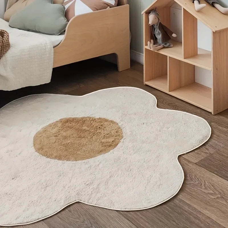 Irregular Flowers Soft Plush Carpet Simple Girl Bedroom Rugs Modern Living Room Sofas Home Decoration Cloakroom Fluffy Foot Mat