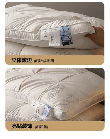 100% Down Pillow Core 95 White Goose Down High end Sleep Memory Pillow 100% Cotton Shell Health Help Sleep
