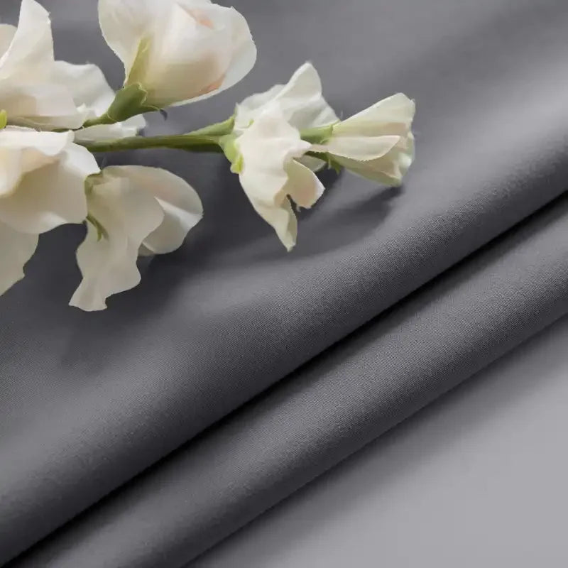 1PC Beige/Grey 100% Blackout Curtains with Grommets Total Privacy Drapes High Shade Shading Curtain For Living room Bedroom