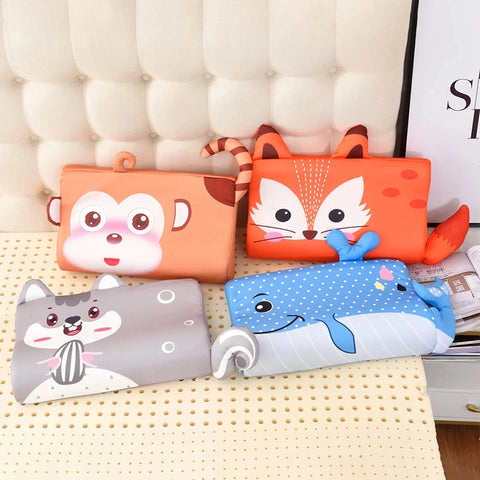 Kids Pillow Toddler Memory Foam Bed Pillows Breathable Slow Rebound Baby Cartoon Neck Nursing Pillow Travel Cushion Bebe Bedding