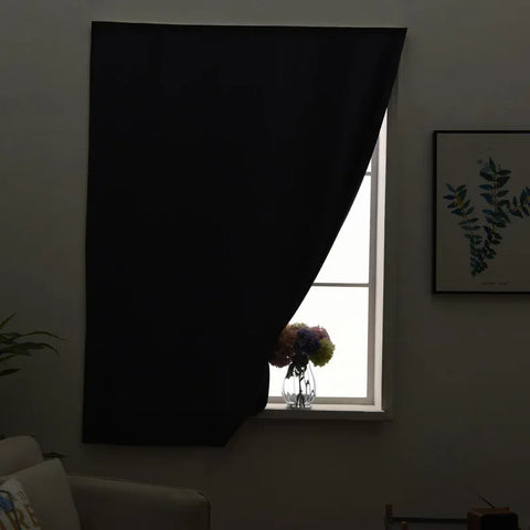 Convenient No Drilling 99% Blackout Bedroom Bay Windows Modrn Short Curtains for Living Room Blinds Easy Install Door Kitchen