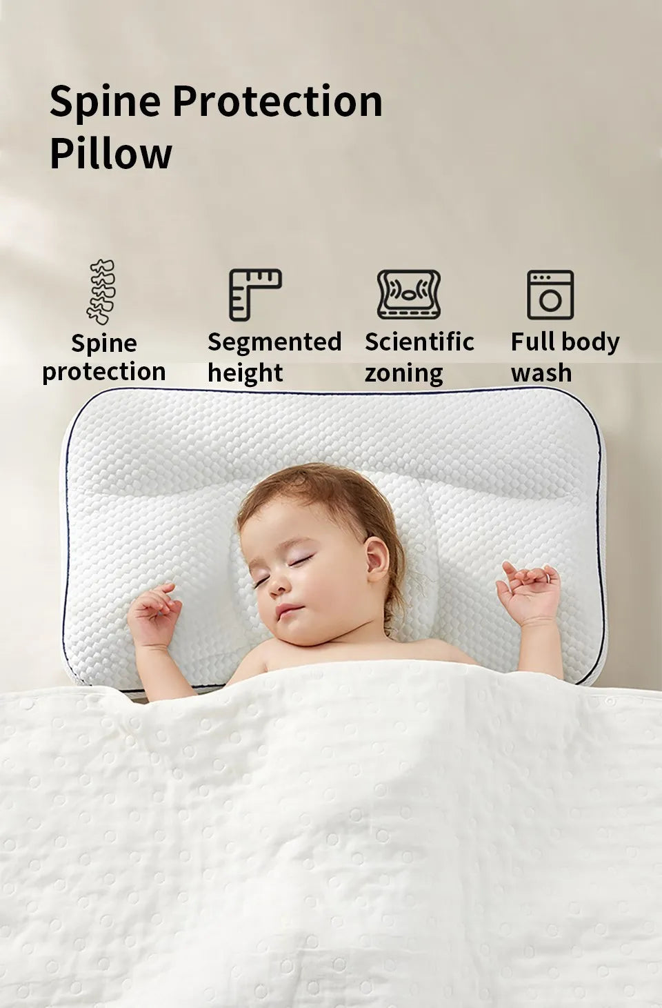 AIBEDILA Baby Pillows for Newborns Neck Pillow Newborn Baby Things Children's Orthopedic Travel Pillow Bedding Mother Kids Items