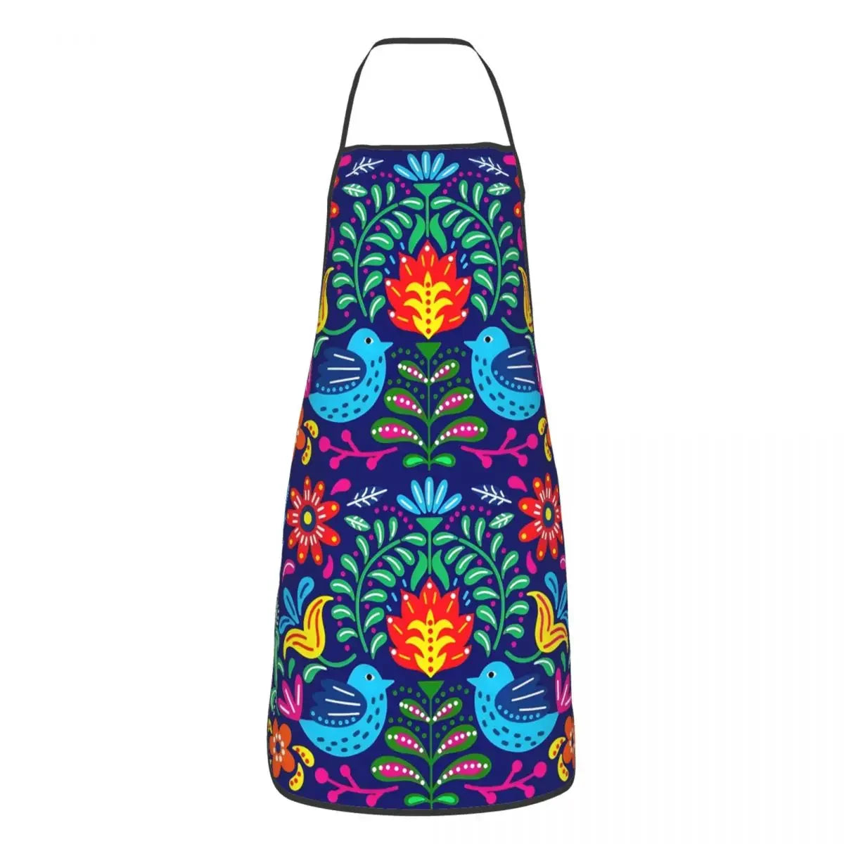 Unisex Beautiful Mexican Floral Art Apron Kitchen Chef Cooking Baking Bib Women Men Mexico Tablier Cuisine for Painting