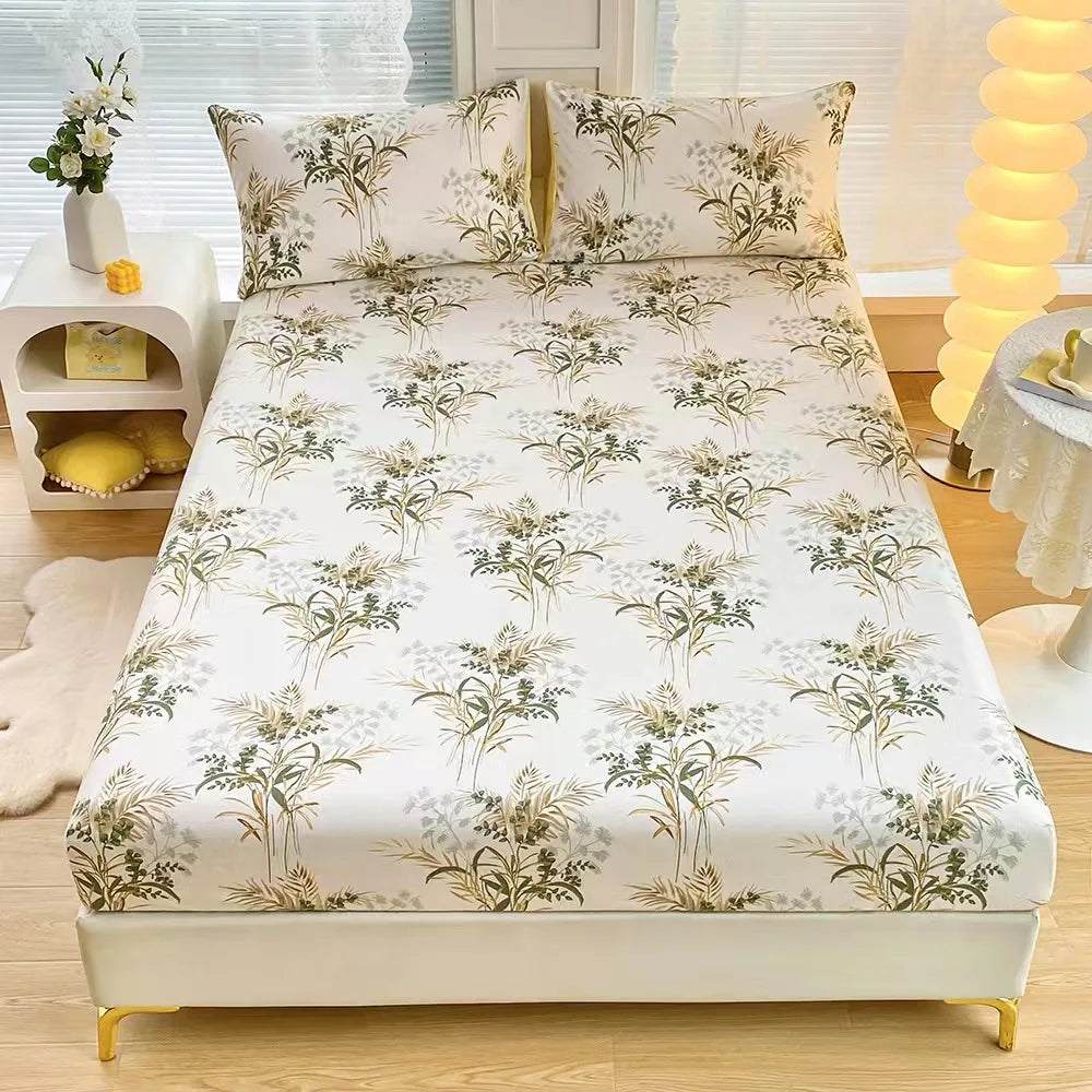 Bonenjoy Sheet on Rubber Band Kids Bed Sheet Cartoon Cars Printed Fitted Sheet for Boy Single Fitted Bed Sheet with Pillowcase