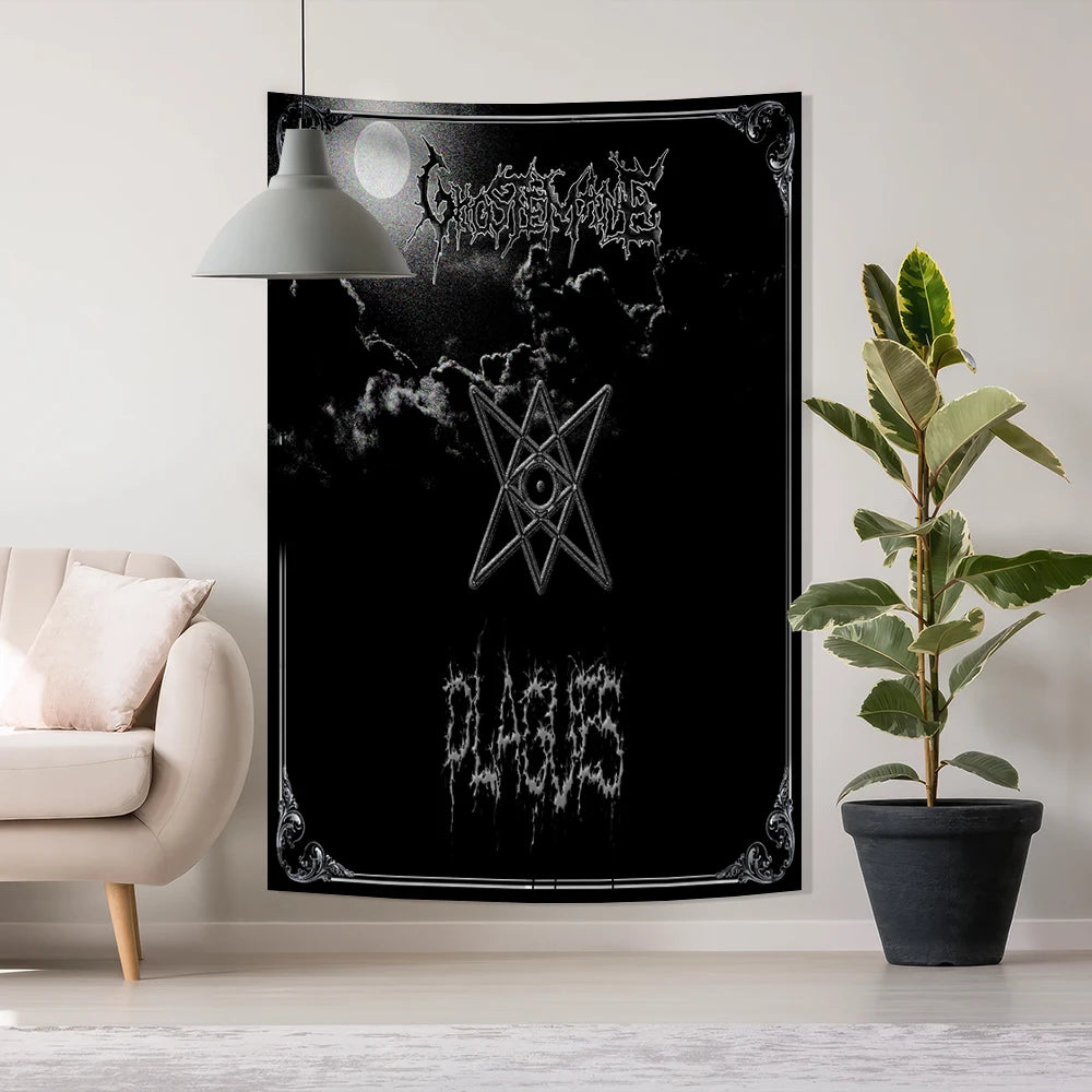 40X60cm Ghostemanes Album Decorates The Room Tapestry Hip Hop Metal Rock Gothic Oversized Tapestry