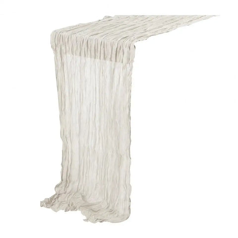 Gauze Table Runner Dinning Decoration 90*180CM Rustic Country Boho Beach Wedding Party Table Decor Christmas Table Runners