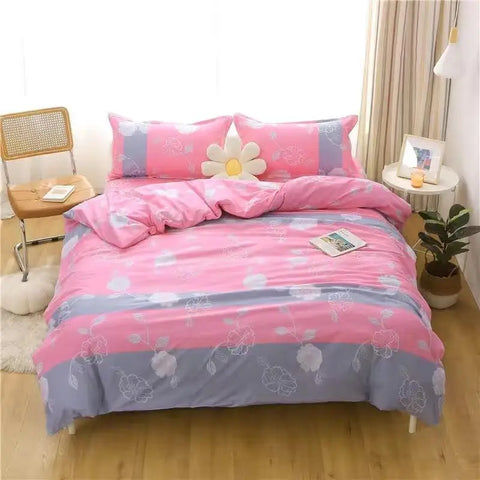 Skin-friendly Flannel Duvet Cover Single Person Bed eet Double Person Student Dormi Four-piece Set Four Seasons Univers...