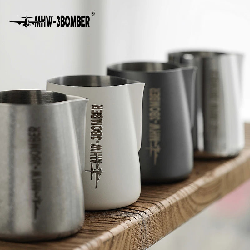MHW-3BOMBER 3.0 Milk Frothing Pitcher 450/600ml Stainless Steel Steam Milk Pitcher Jug for Espresso Latte Art Coffee Accessories