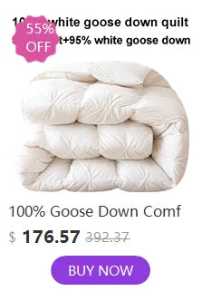 100% White Goose Down Quilt Thick Winter Comforter Four Seasons Quilt King Size Duvet Hotel Camping 1.5*2/1.8*2.2/2*2.3/2.2*2.4m