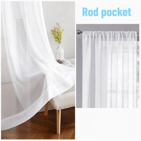 S Fold White Tulle Wavy Curtains Chiffon Sheer Curtains for Living Room Bedroom Dining Voile High Quality Luxury Decoration 1PC
