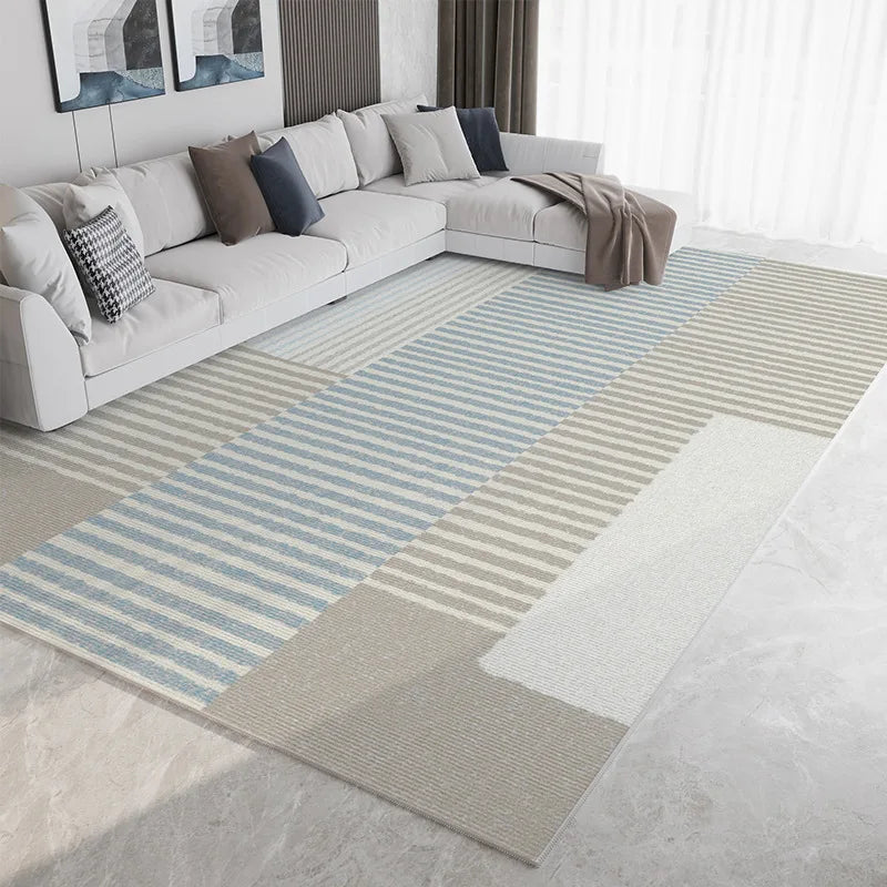 VIKAMA Square Nordic-style Carpet - A Simple and Luxurious Square Soft Crystal Fiber Rug, Suitable for Bedroom, Living Room or H
