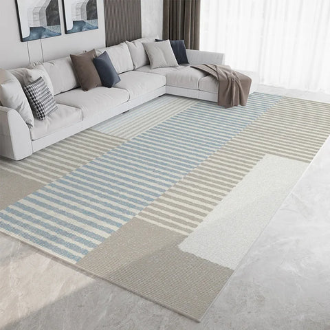 VIKAMA Square Nordic-style Carpet - A Simple and Luxurious Square Soft Crystal Fiber Rug, Suitable for Bedroom, Living Room or H