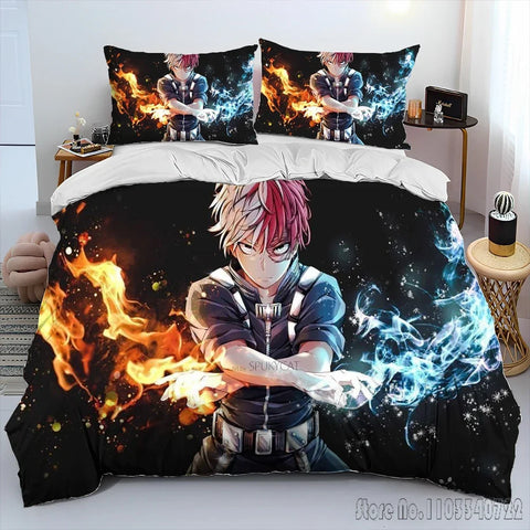 My Hero Academia Anime Cartoon Duvet Cover Set HD Comforter Cover for Kids Bedding Sets Bedclothes Bedroom Decor