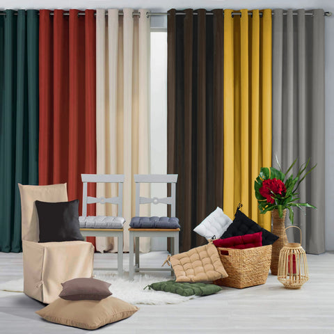 Yellow Blackout Curtains With Black TPU Interlining Thin and Light Drapery Panel for Bedroom Meetingroom Share Room Office