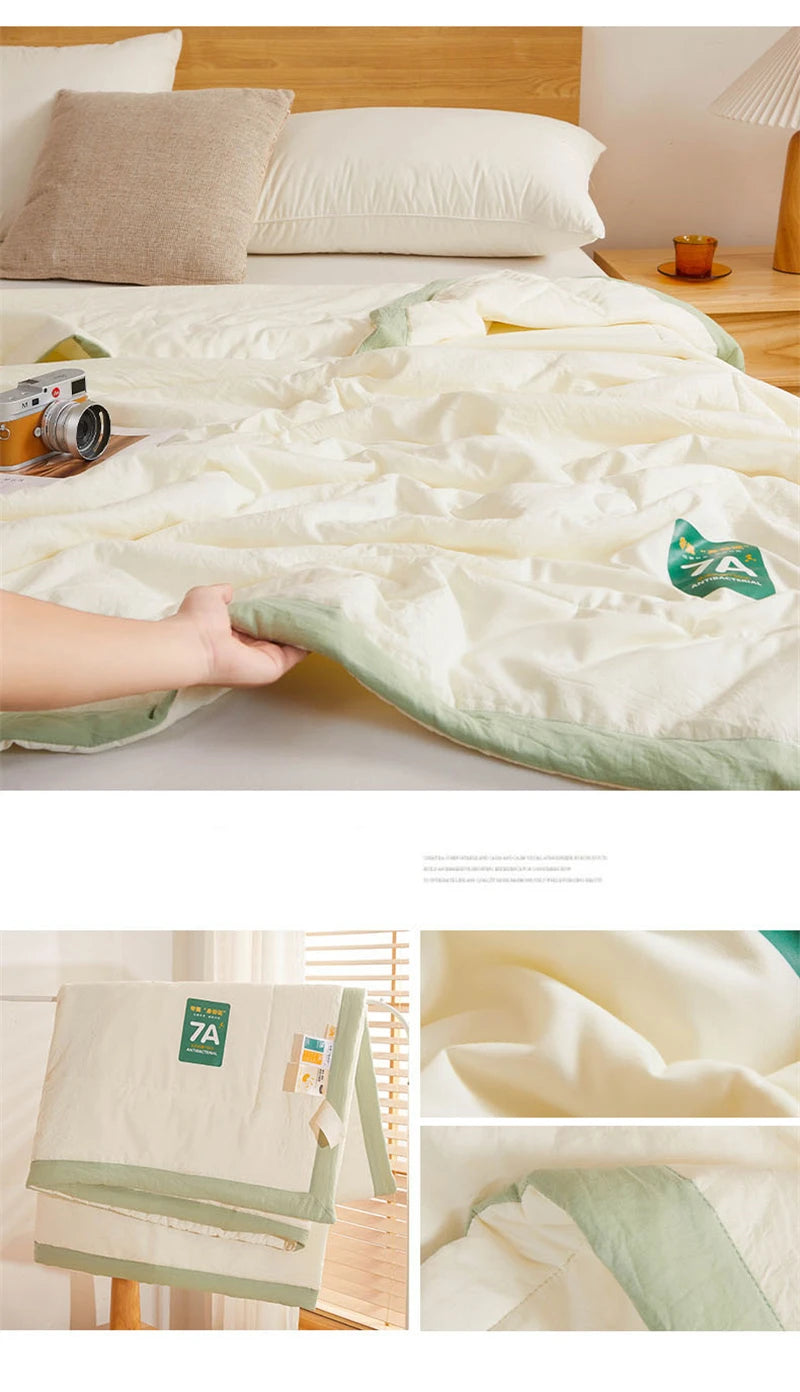 New Soya Fibre Filling Summer Quilt Queen Grade A Maternal and Child Thin Comforter Antimicrobial Breathable King Size Duvet