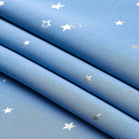 Kids Curtains Blackout With Stars Grommet Top For Bedroom Living Room Window Drapes