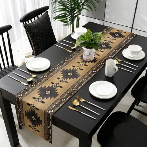 Southwestern America Ethnic Tribal Linen Table Runners Dresser Scarves Reusable Kitchen Dining Table Runners Party Decorations