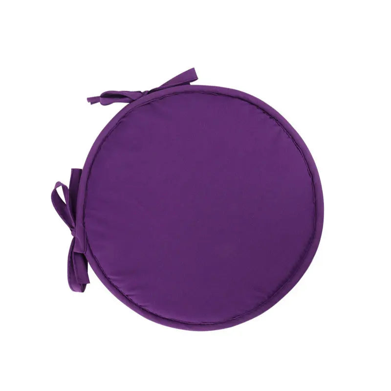 30/38cm Solid Color Round Garden Chair Pads Removable Tie-on Seat Cushion for Outdoor Bistro Stool Patio Home Dining
