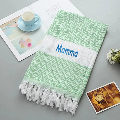 Personalized Turkish Beach Towel with Name, Bachelorette Party Favors, Birthday Gifts, Wedding Favors Bridesmaid Beach Towel