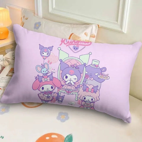 Sanrio Kuromi Pillowcase Cute Cartoon Kids Student Room Sleeping Pillowcase Sofa Cushion Cover Home Bedroom Room Decoration
