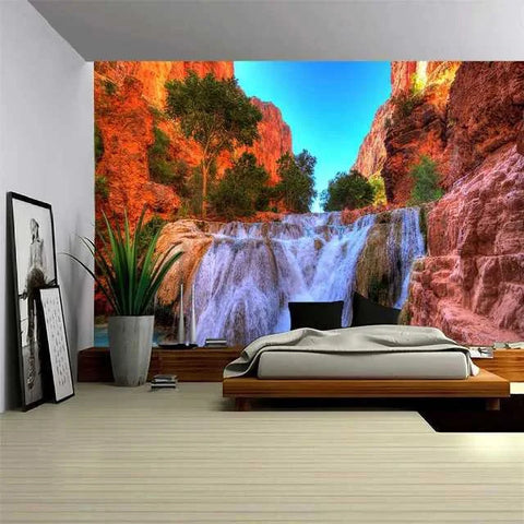 Tapestry Wall Hanging Beautiful Beach Landscape   Decor Art Bedroom Window   Background