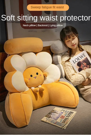 Bedside cushion pillow, office waist cushion, pillow, sleeping, reading, playing with mobile phone tools