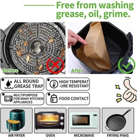 Baking Supplies Air Fryer Paper Liner Kitchens Accessories Large For Kitchen Accessory Non-stick Baking Mat Disposable