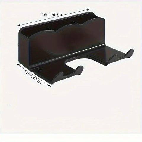 1pc Hair dryer storage rack, non perforated bathroom wall mounted bracket, bathroom air duct storage