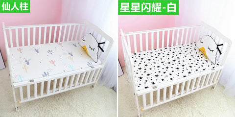 51x28inch(130x70 cm) Newborn Baby Fitted Crib Sheets Cartoon Print Bed Sheet Baby Bed Mattress Covers for Unisex Baby Boys Girls