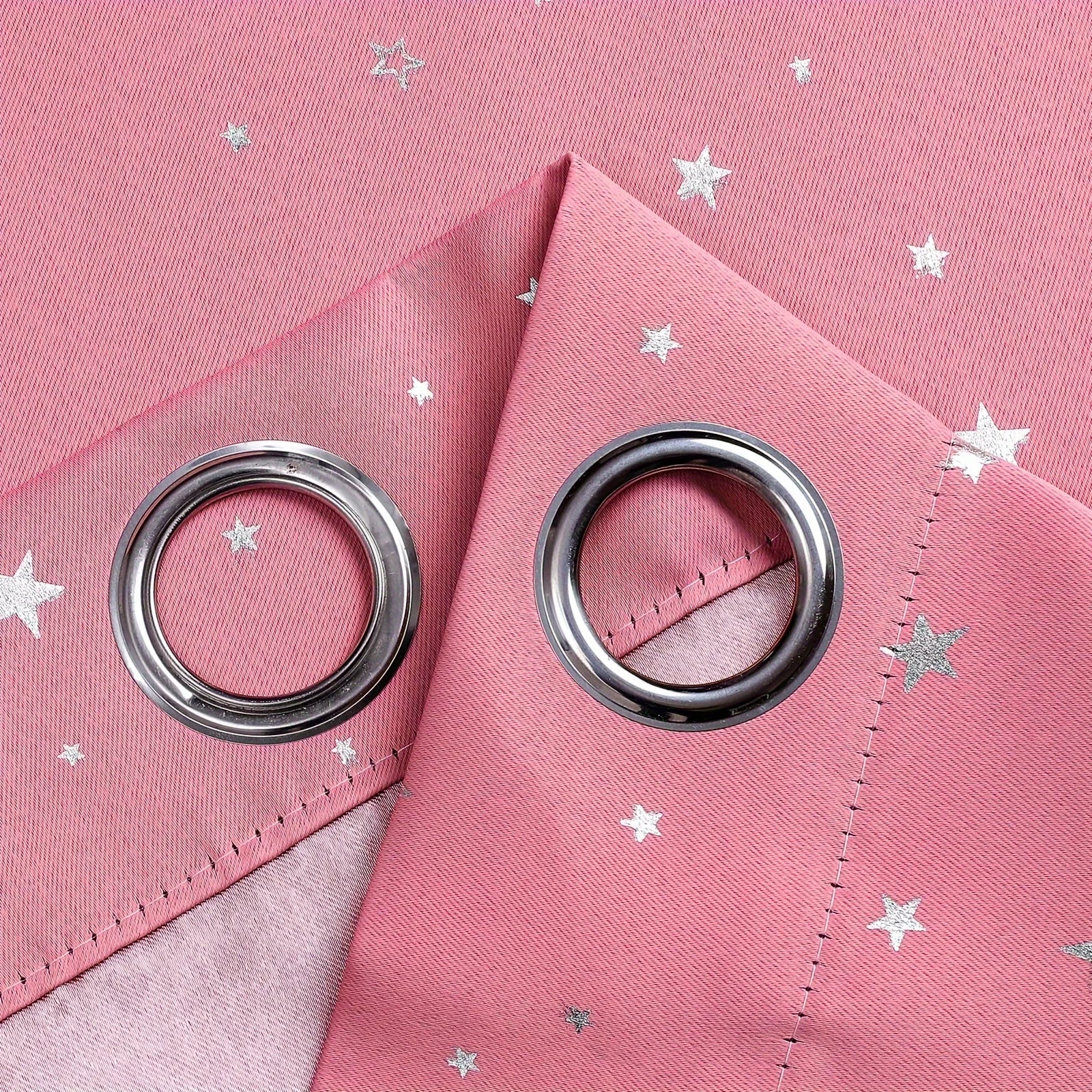 Kids Curtains Blackout With Stars Grommet Top For Bedroom Living Room Window Drapes
