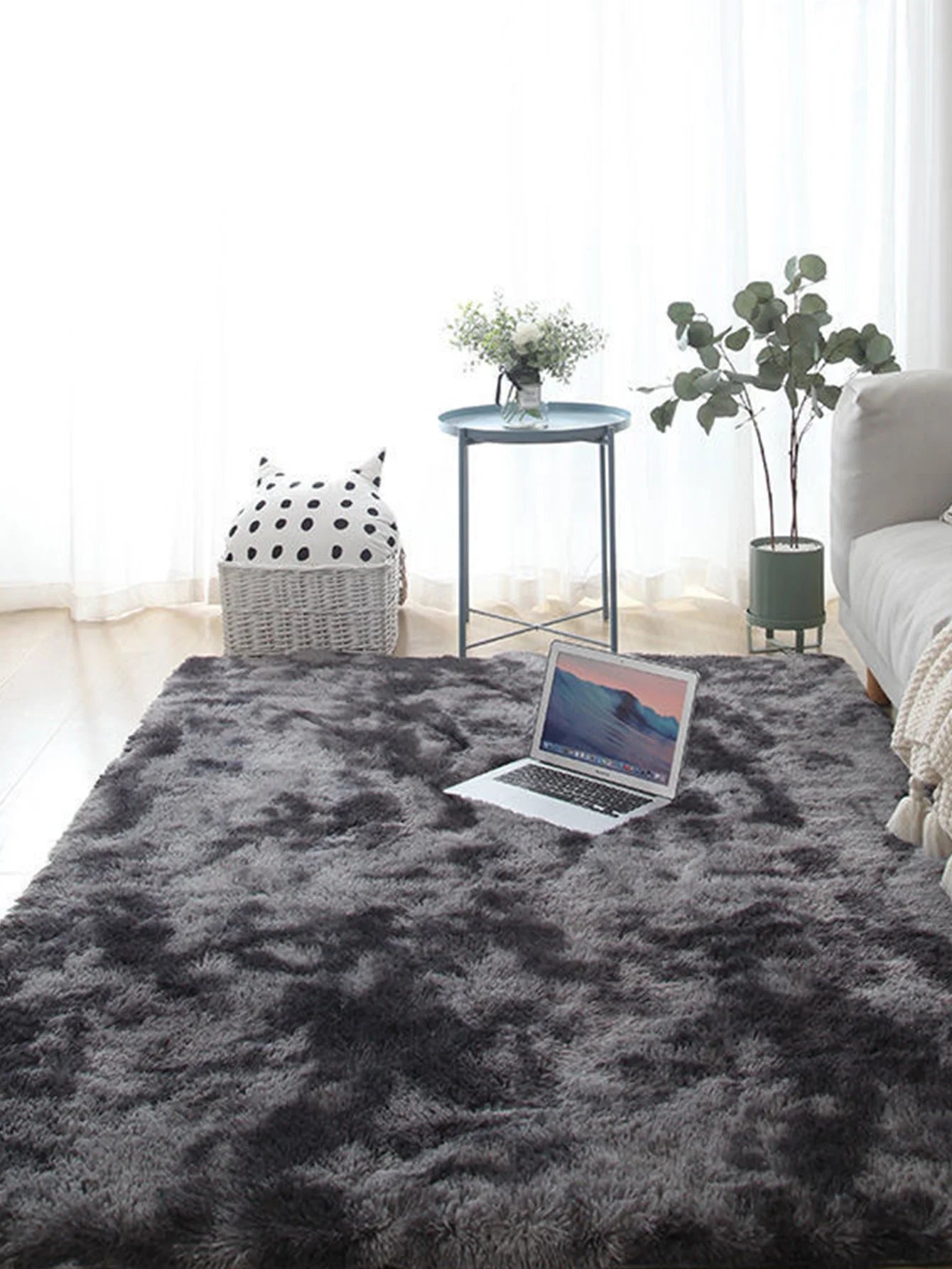 Gray Carpet for Living Room Plush Rug Bed Room Floor Fluffy Mats Anti-slip Home Decor Rugs Soft Velvet Carpets Kids Room Blanket