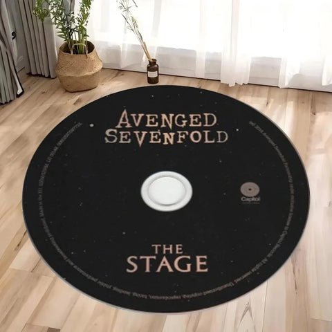 Retro P-S VHS Horror Game Round Rug for Living Room Sofa Decor Man's Cave Bedroom Bedside Area Rug Swivel Chair Floor Mat