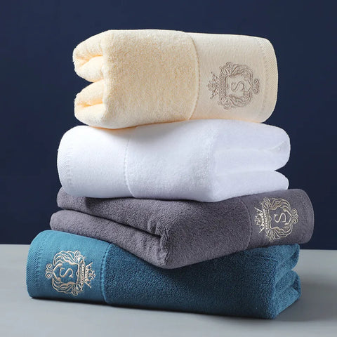 1/5/10PCS Cream Bathroom Cotton Towel 35x75cm 70x140cm Hand Face Big Bath Towel Soft Gift Absorbent Sport Absorbent Towel 수건 세트