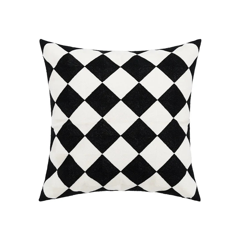 наволочки новог Cushion Cover Daisy Yellow Floral Geometric 45x45/30x50cm Blue Embroidery Soft Cozy Pillow Cover for Living Room