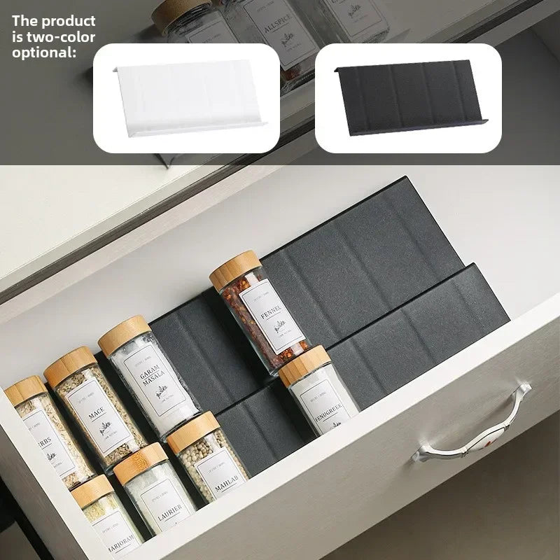Kitchen Spice Drawer Organizer Adjustable Spice Rack for Spice Seasoning Bottles Cabinet Pantry Kitchen Organizer accessories